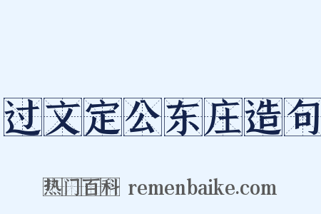 过文定公东庄造句是什么意思的图片